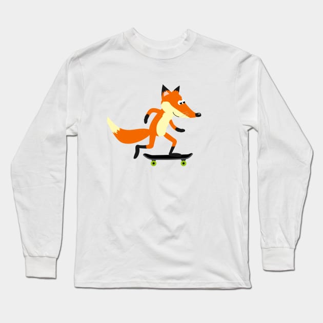 Fox skateboarding Long Sleeve T-Shirt by hyperactive